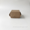 Caja de hamburguesas corrugadas de papel desechable